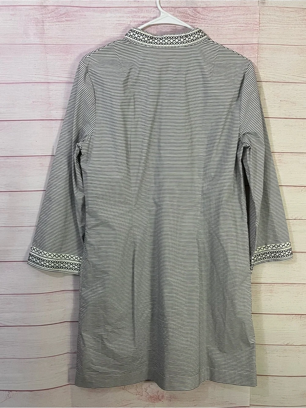Tory‎ Burch Stripe Embroidered Trim Dress Size 8